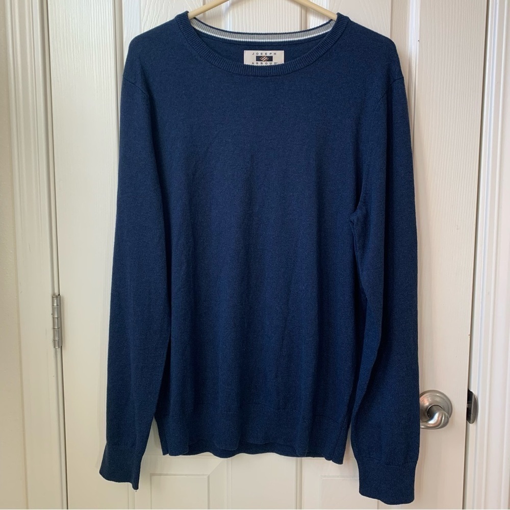 NWOT Joseph Abboud Men’s Modern fit Crewneck pullover cashmere large navy
